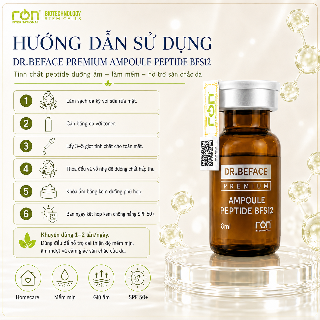 Tế Bào Gốc Dr.Face BFS 12 Tái Tạo Tế Bào,Nuôi dưỡng tế bào/ Ampoule Peptide BFS12 5ml/lọ